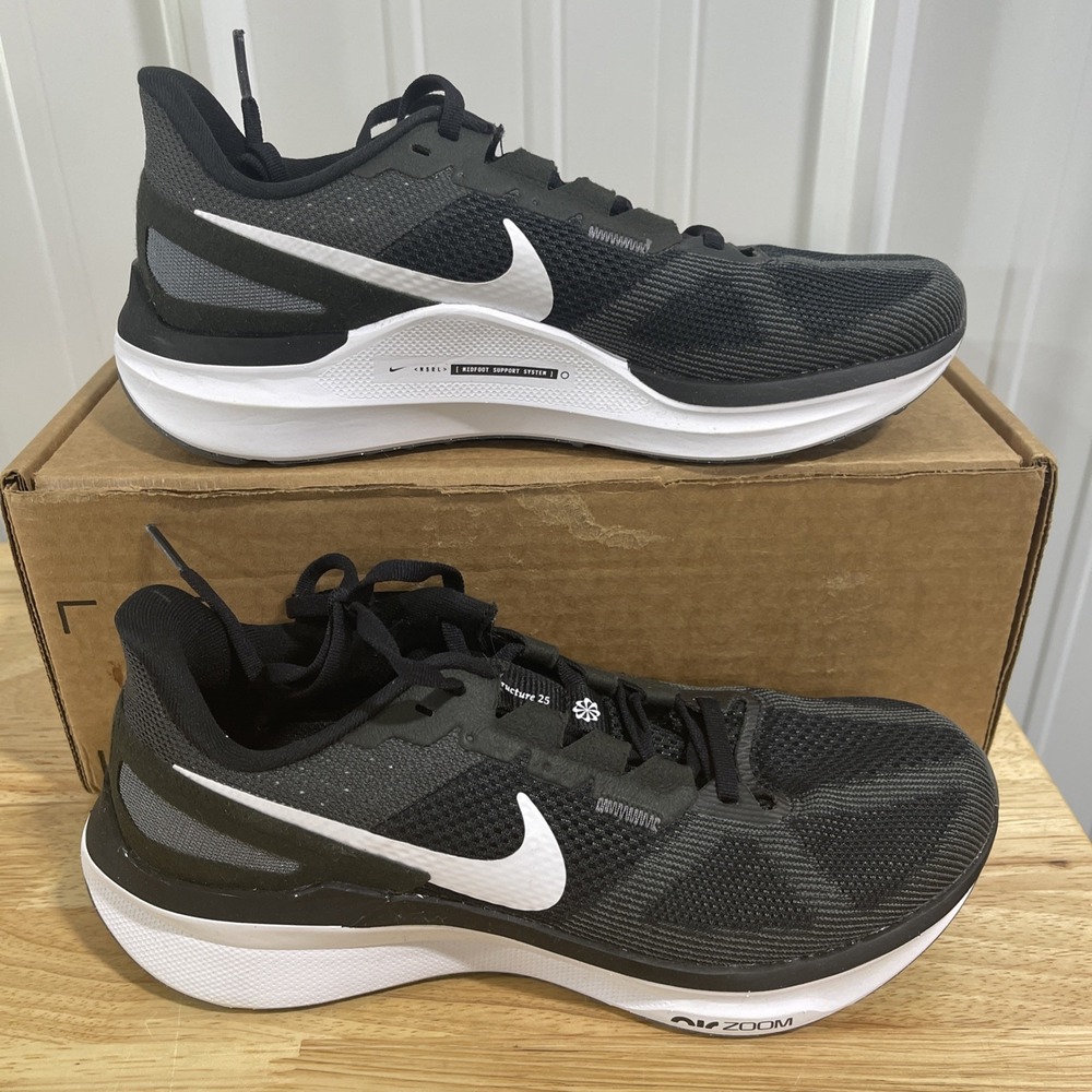 Nike Air Zoom Structure 25 Black Iron Grey DJ7883-002 Men Size 7.5 Shoe Sneaker